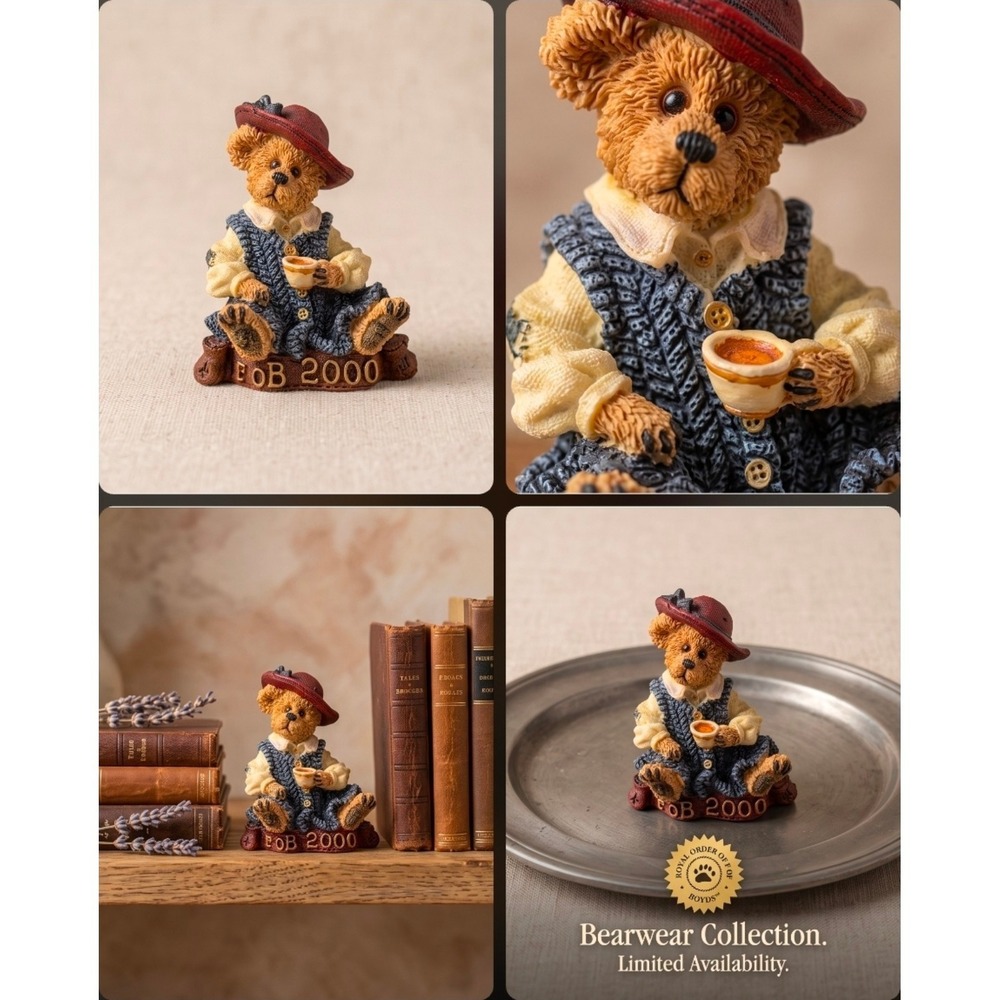 Boyds Bears Bearwear Collection EOB 2000 Catherine Caitlin Berriweather Figurine